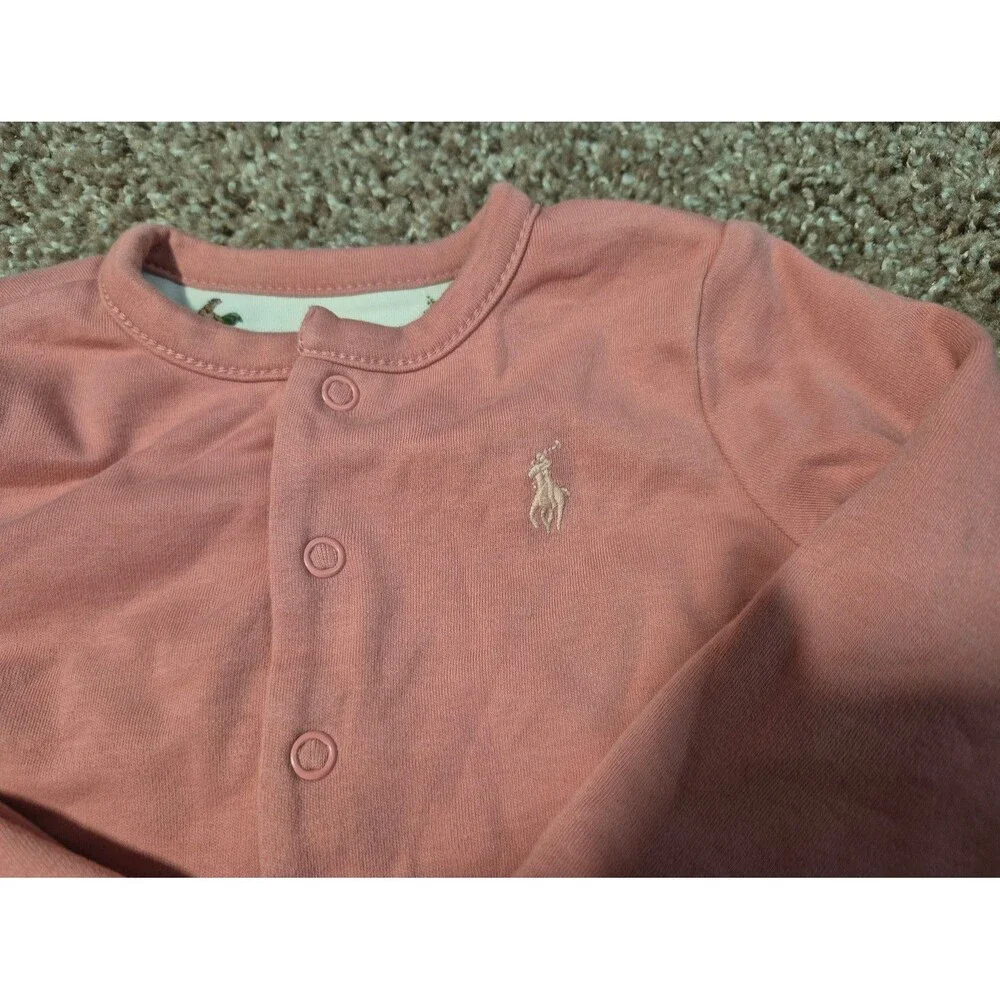 Ralph lauren baby girl reversible cardigan size 6-9 months
